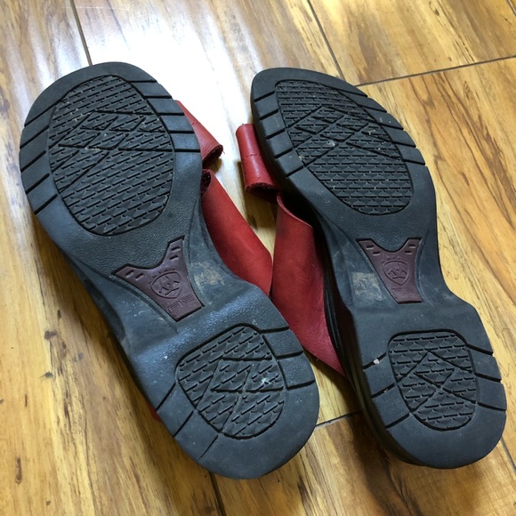 Ariat Red Leather Sandals - Picture 2 of 5